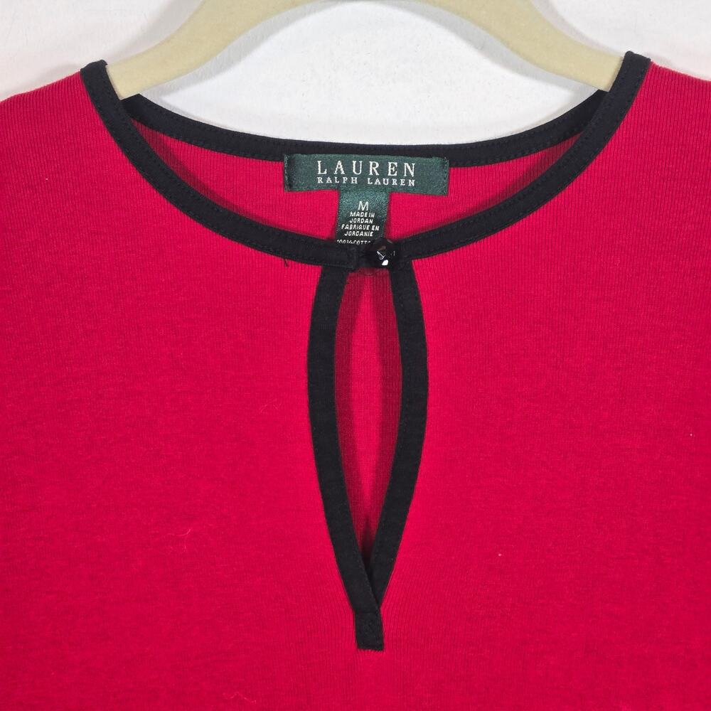 Lauren Ralph Lauren Keyhole Red Dress. Size Medium - Picture 5 of 7